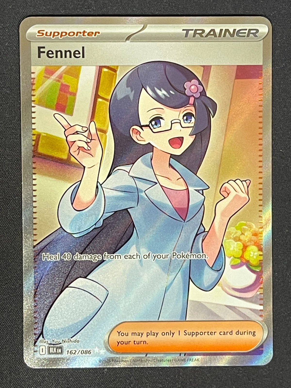 Fennel 162/086 Holo Ultra Raro Pokemon Bullone Nero Near Mint IT