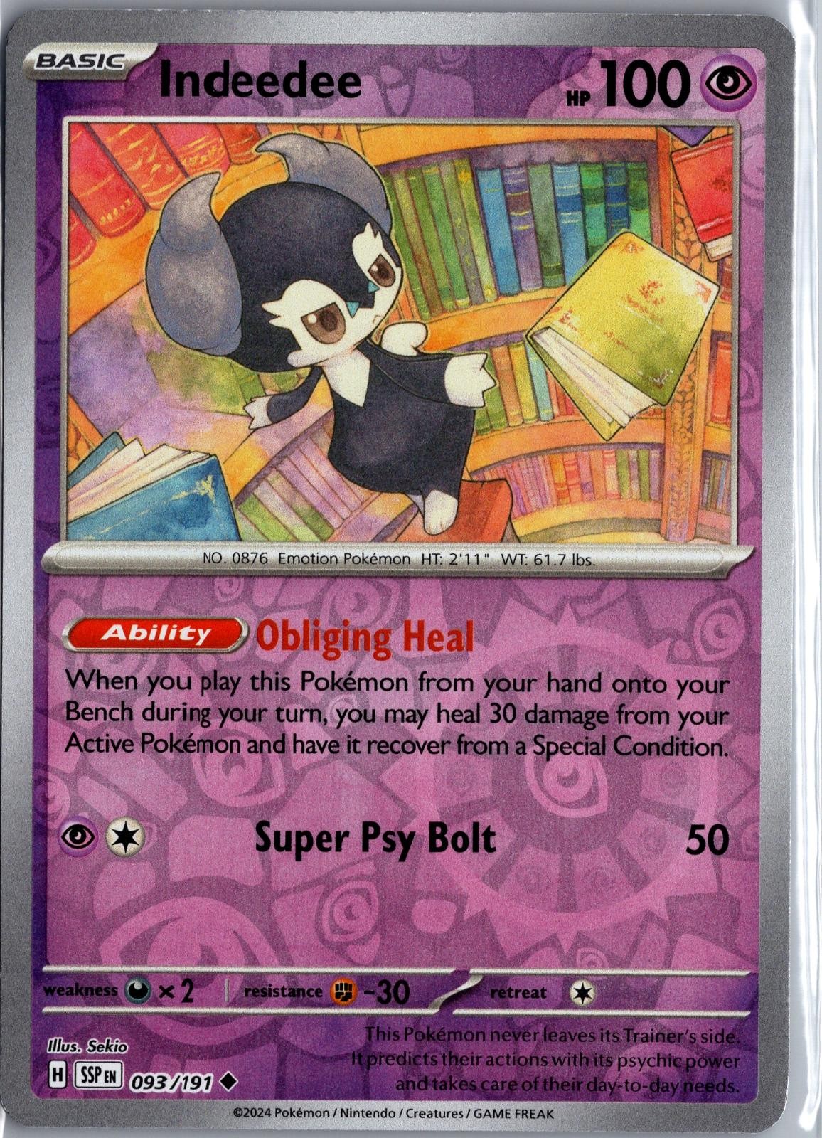 Indeedee 093/191 Pokemon Scintille Surgenti Non Comune Giocato Moderatamente