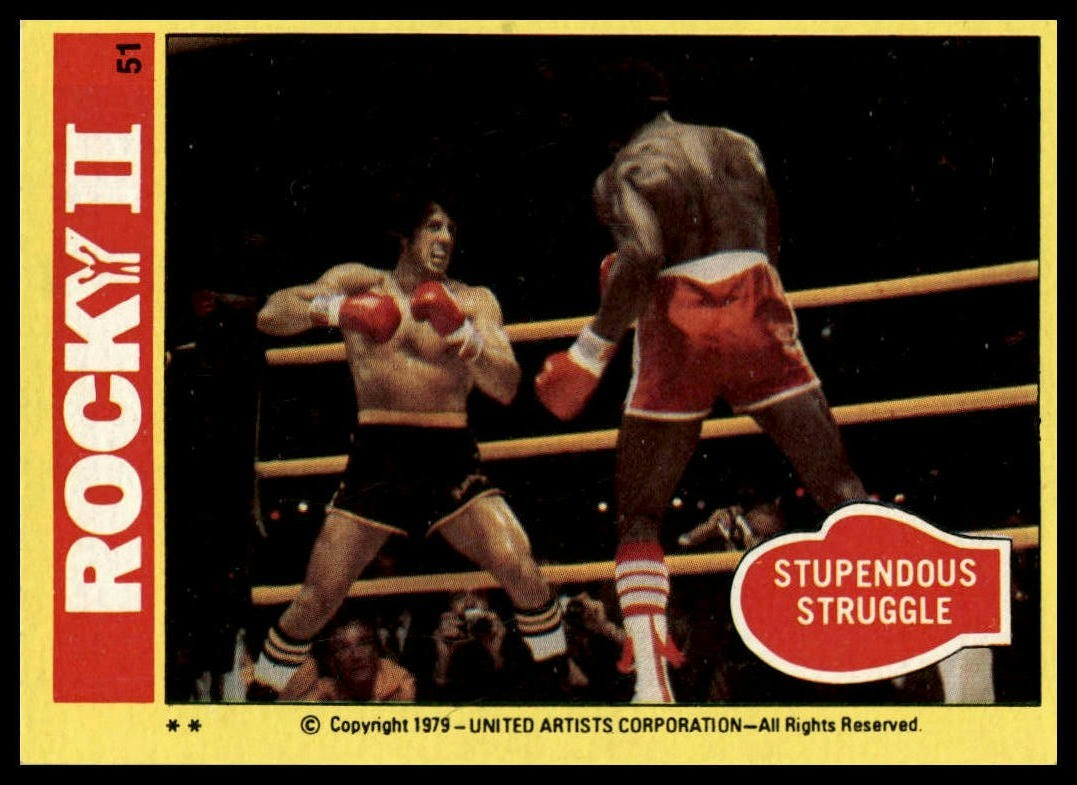  Stupendous Struggle - 1979 Topps Rocky II #51