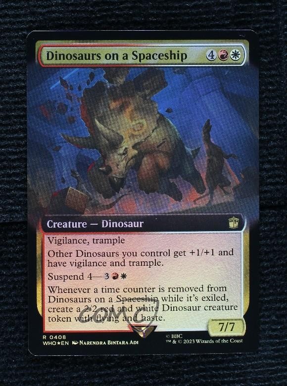 Extended Art - Dinosaurs on a Spaceship Magic: Universes Beyond: Doctor Who