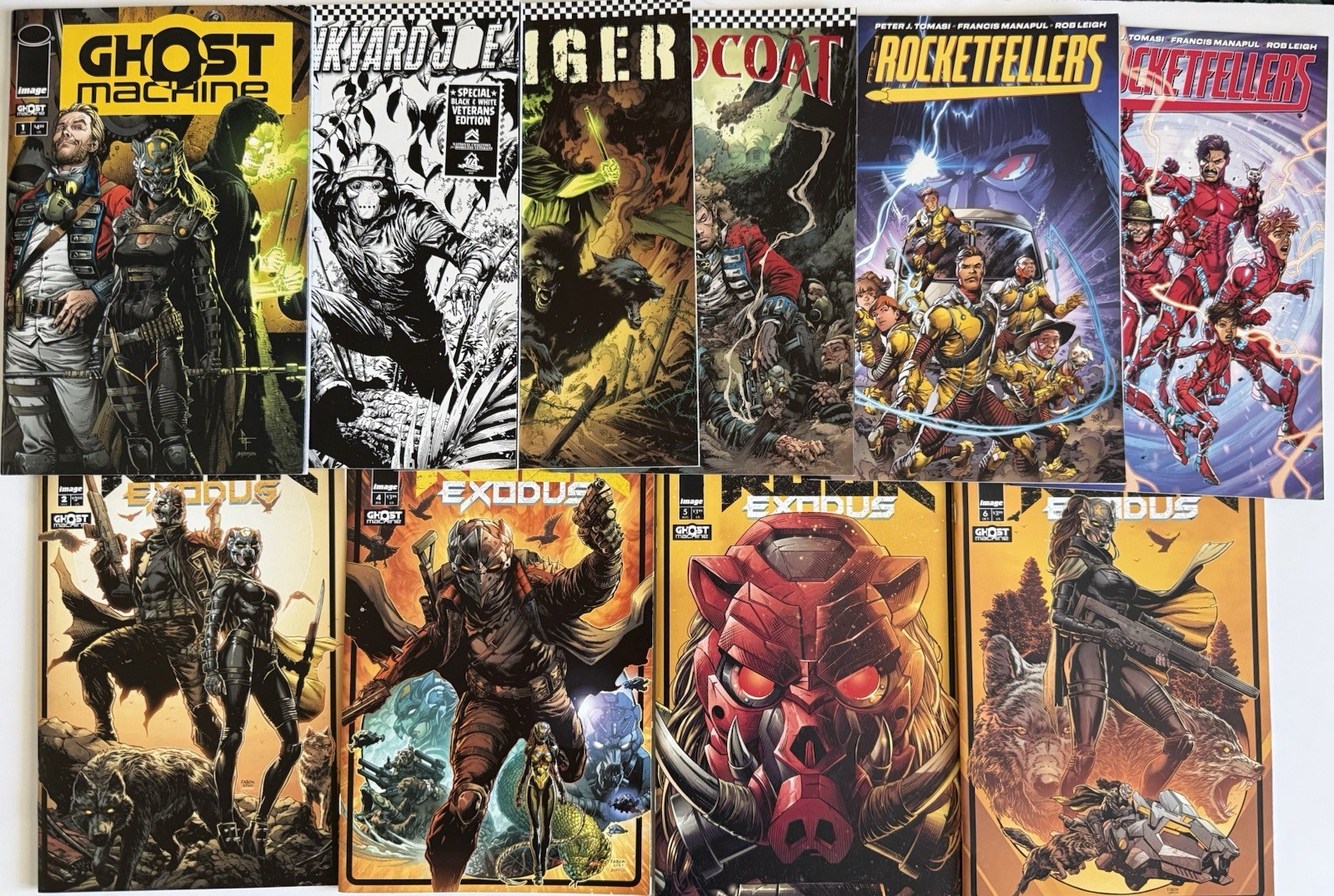 GHOST MACHINE 10 Comic Book Lot - Geiger Redcoat Rook Exodus - Geoff Johns Image
