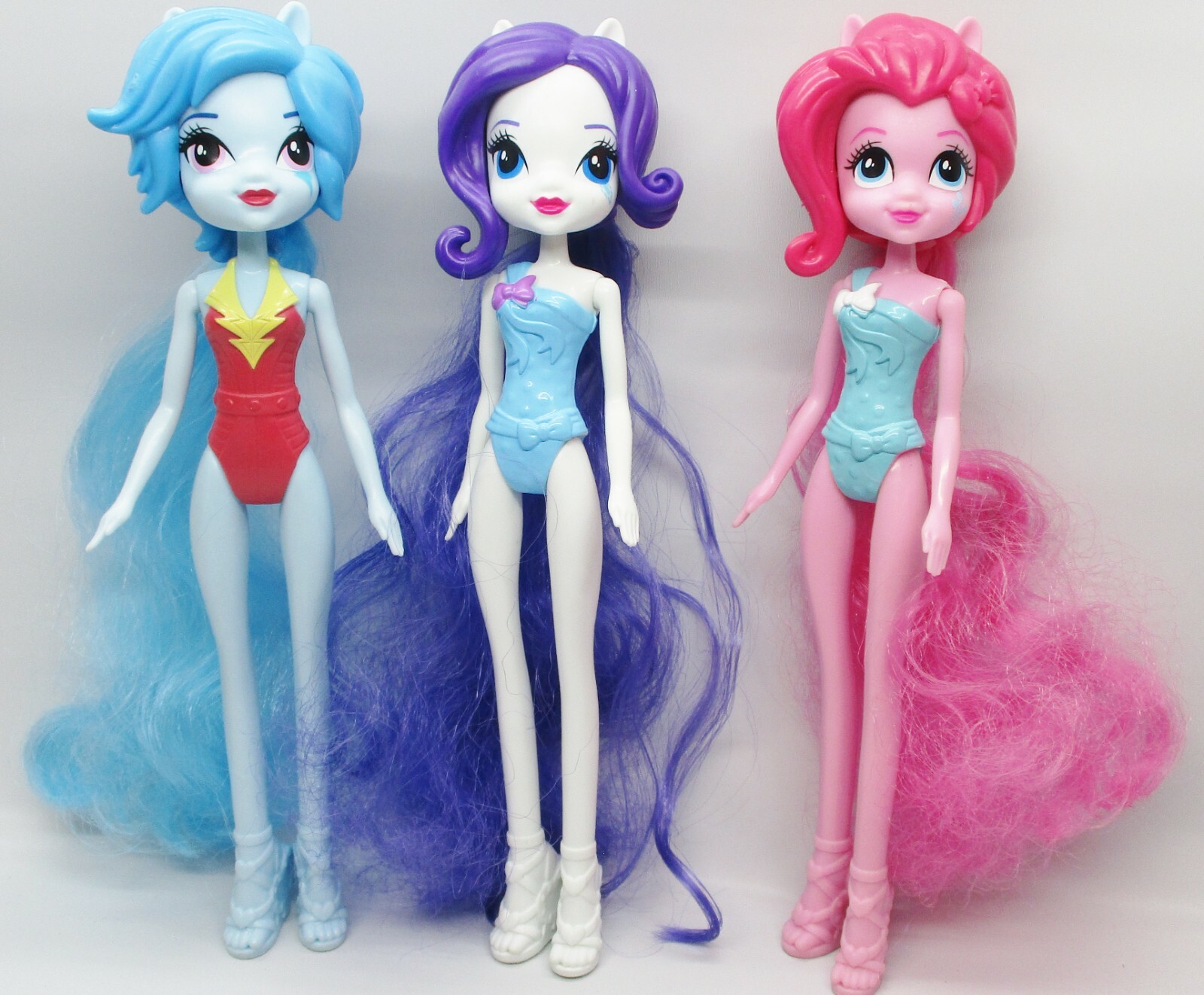 2014 My Little Pony Equestria 3 Doll Lot Pinkie Pie Rainbow Dash & Rarity MLP