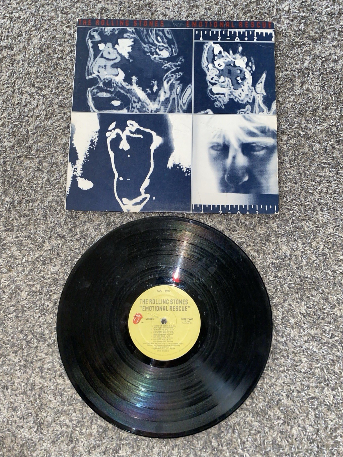 The Rolling Stones Emotional Rescue COC 16015 Record Vinyl Lp