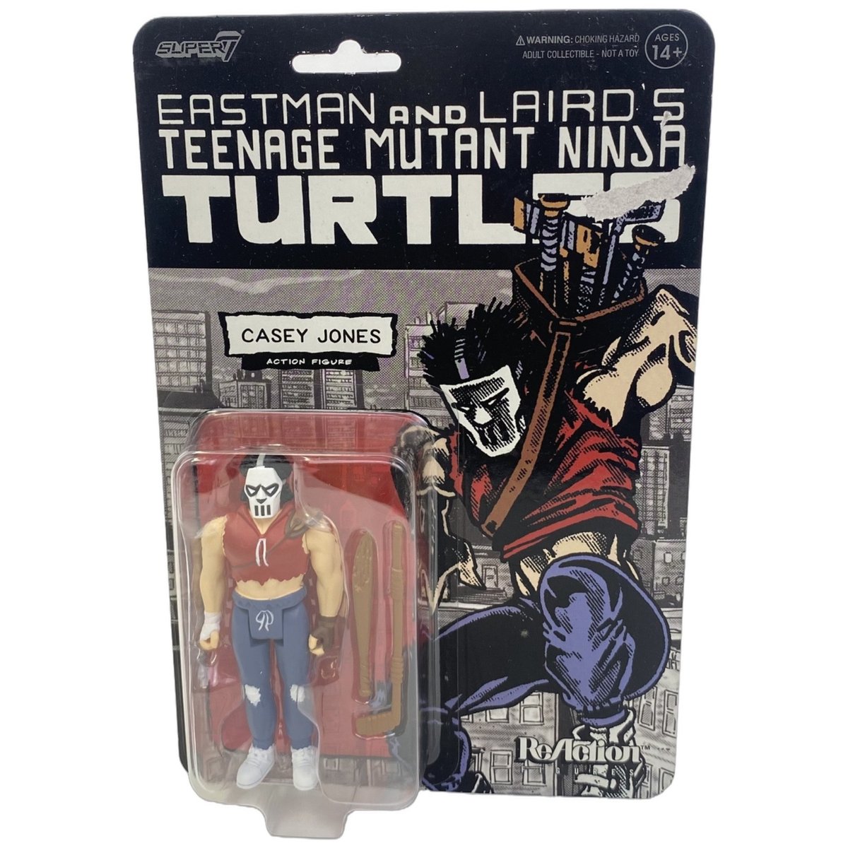 Modellino ReAction Teenage Mutant Ninja Turtles Casey Jones 3,75" Super7 nuovo