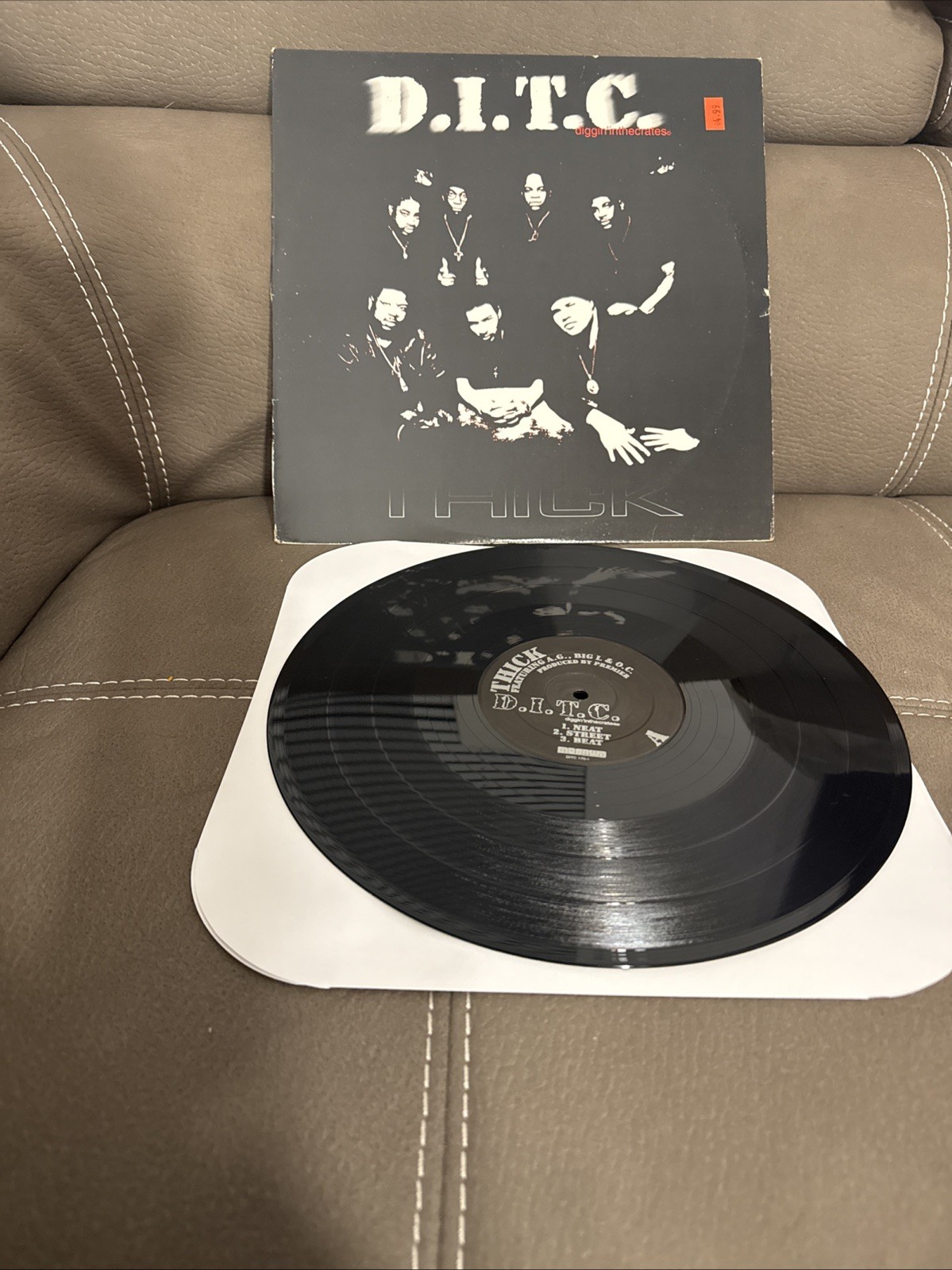 D.I.T.C. Thick / Time To Get This Money 12” 1999 Fat Beats Hip Hop VG+ To EX