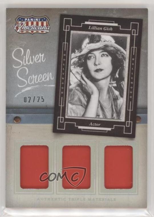 2015 Panini Americana Silver Screen Materials Triple Prime 2/25 Lillian Gish 0h1