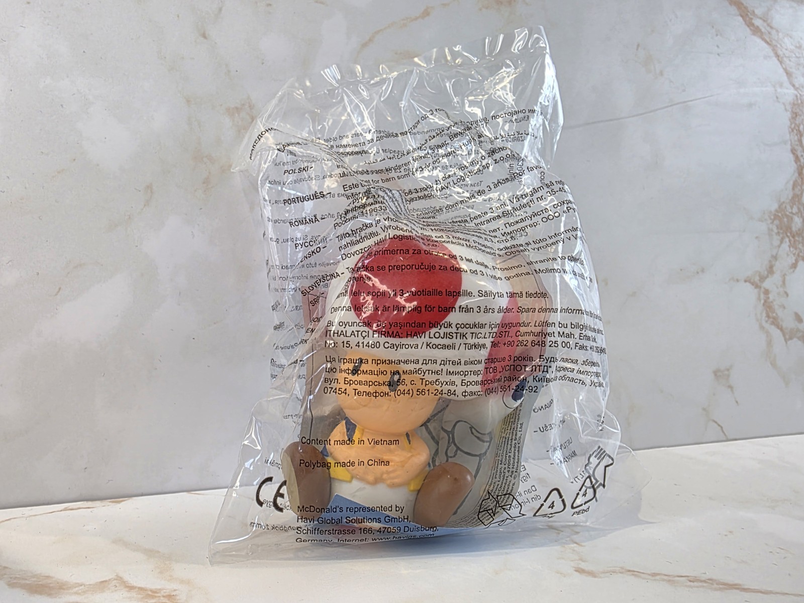 Super Mario 2013 McDonald’s Happy Meal Giocattolo Rospo Personaggio Nuovo e Sigillato 