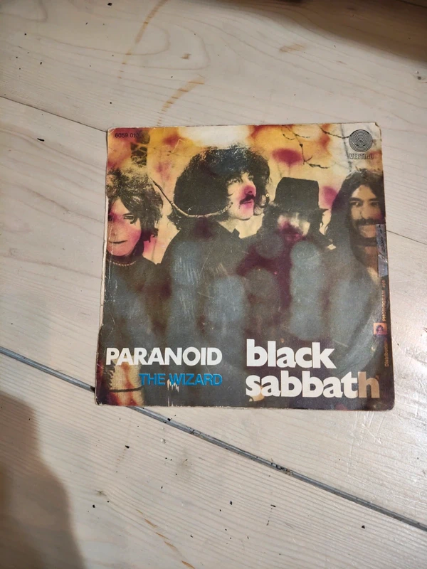 Vinile 45 Giri Black Sabbath – Paranoid / The Wizard (Vertigo Swirl 1970)