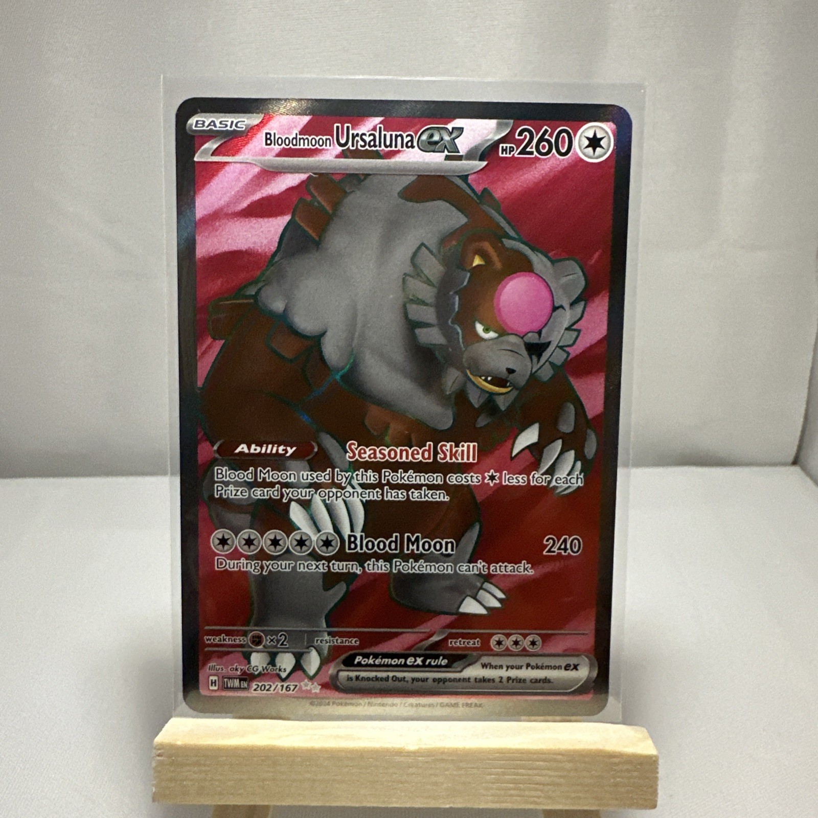 Carte Pokemon Bloodmoon Ursaluna ex 202/167 Ultra Rare Twilight Masquerade