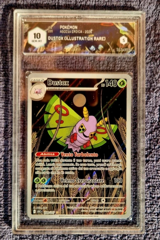 Pokémon Dustox ITA Ascesa Eroica 220/217 Illustration Rare Graad 10 psa