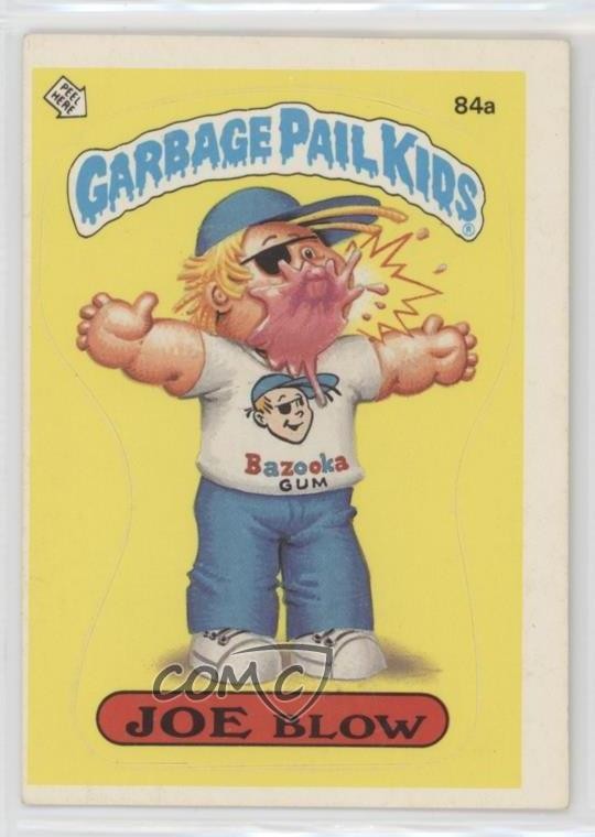 1986 Topps Garbage Pail Kids Series 3 JOE Blow (One Star Back Barber) #84a 4kd