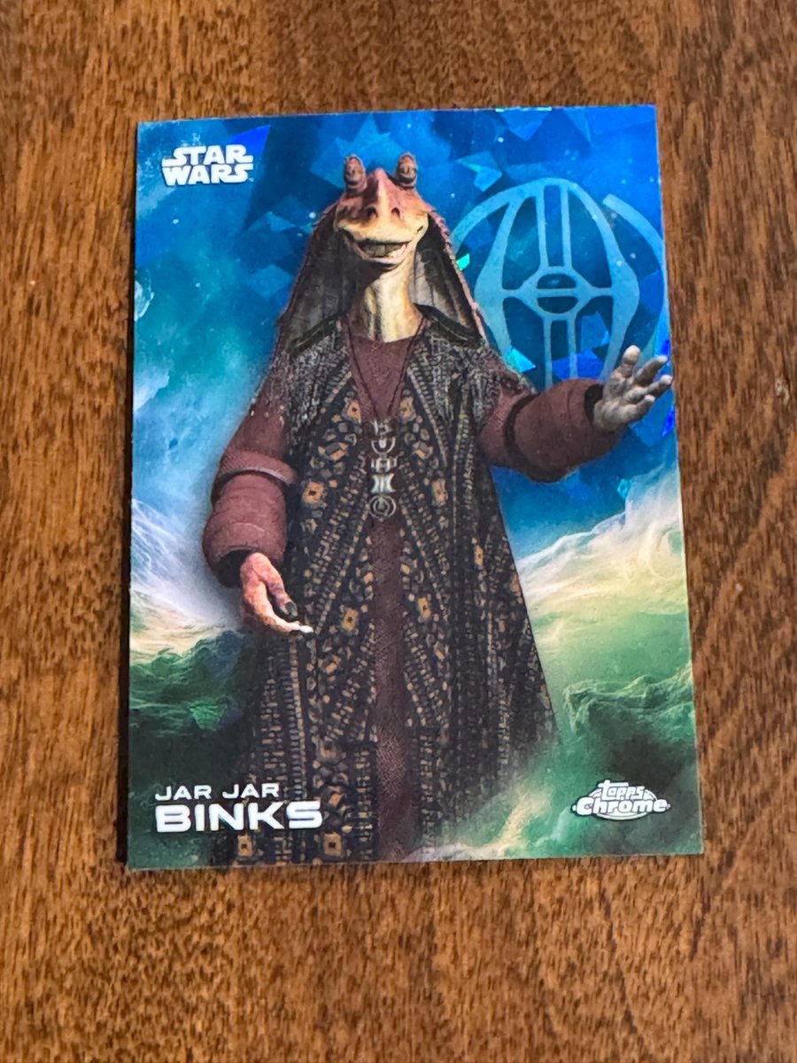 2025 Topps Chrome Star Wars Barattolo Zaffiro Barattolo Binks #63