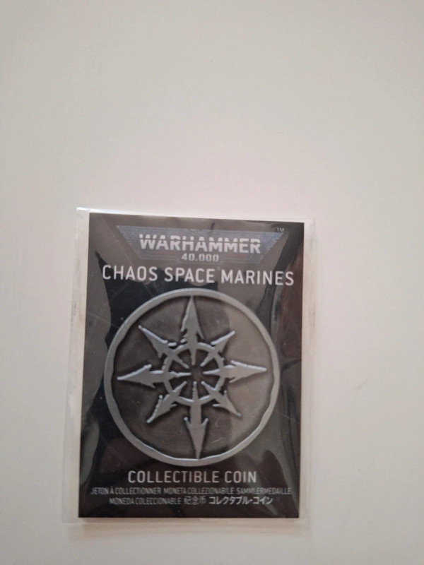Collectible coin warhammer Chaos Space Marines