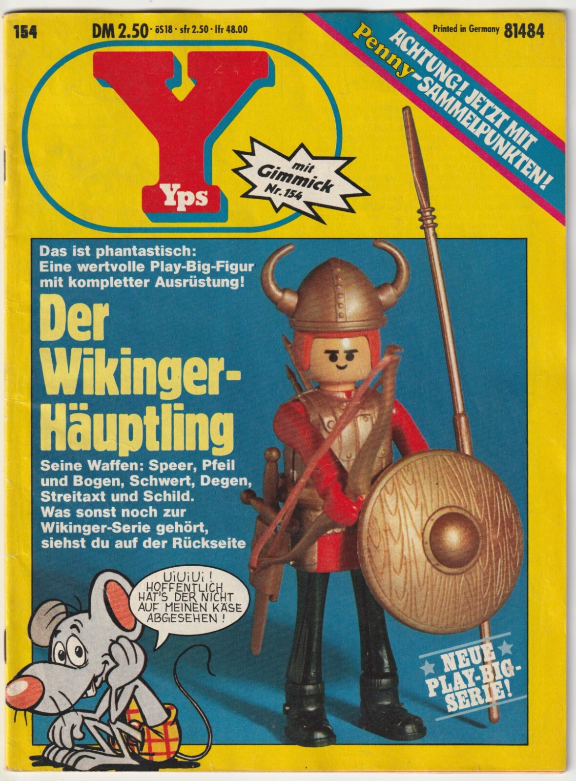✪ YPS #154 + foglio artigianale / senza espediente, Gruner + anno 1978 COMICHEFT Z1-