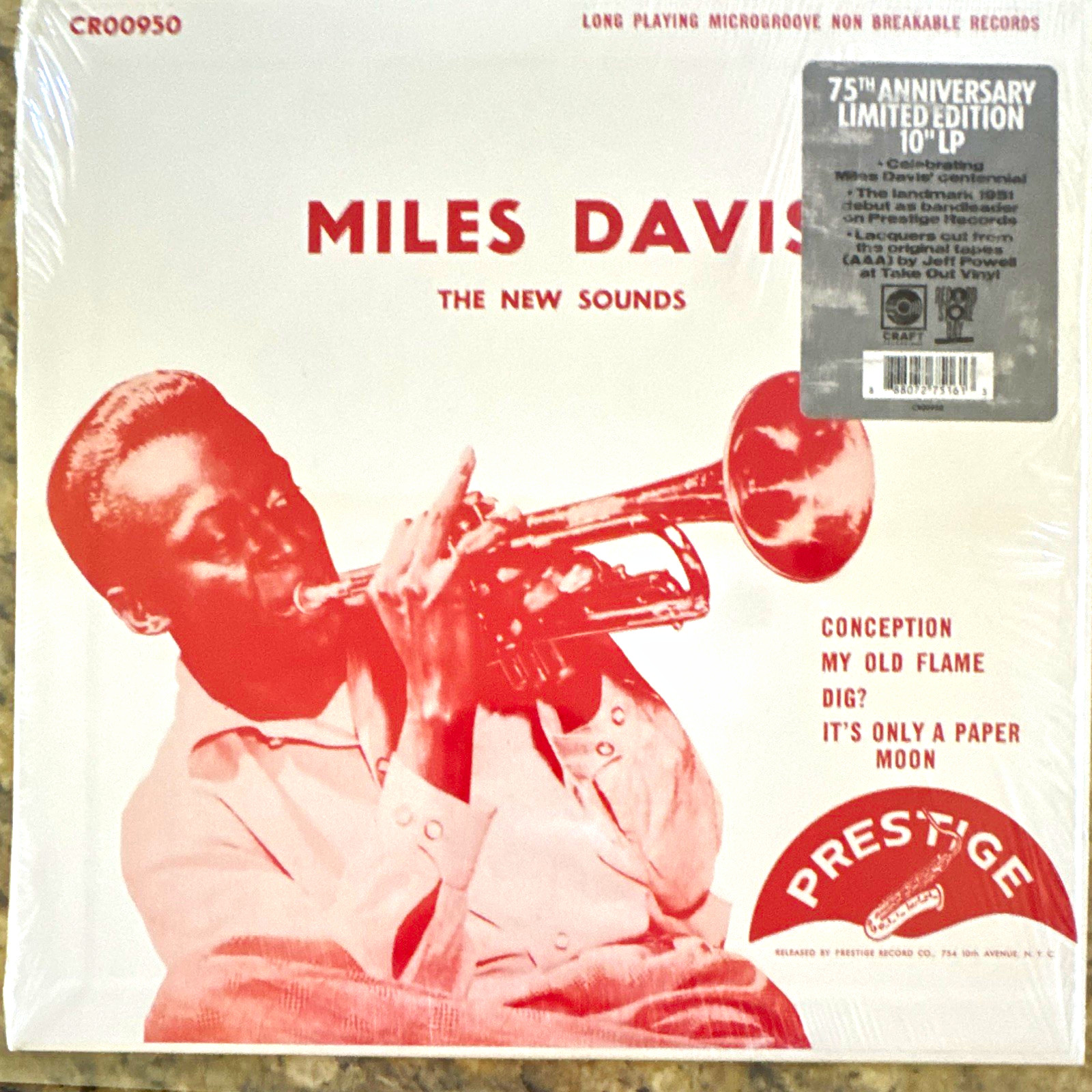 Miles Davis The New Sounds 10" LP Black Vinyl Prestige Ltd RSD CR00950
