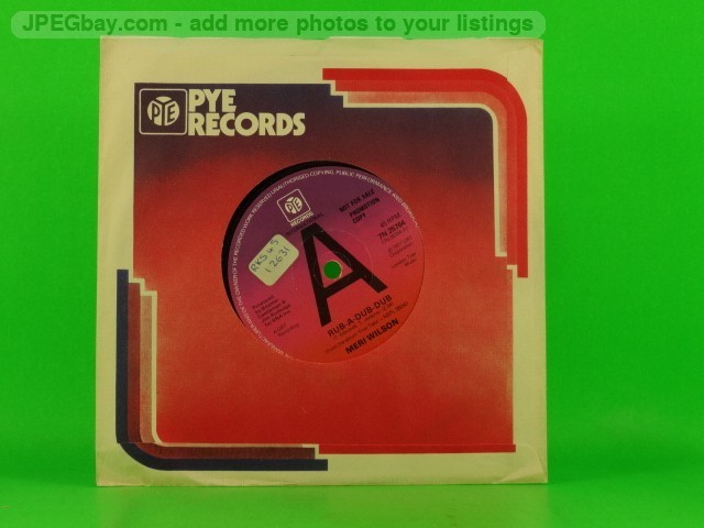 MERI WILSON RUB A DUB DUB (DEMO) (153) 2 Track 7"Single Company Sleeve PYE