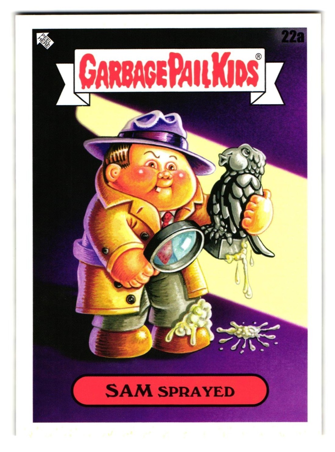 Maltese Falcon SAM Sprayed GPK Garbage Pail Kids 2022 Book Worms #22a