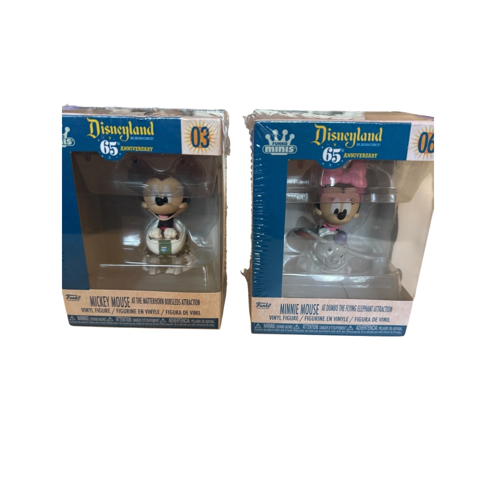 Funko Minis Disneyland 65° Anniversario Topolino Cervino Minnie Dumbo Set