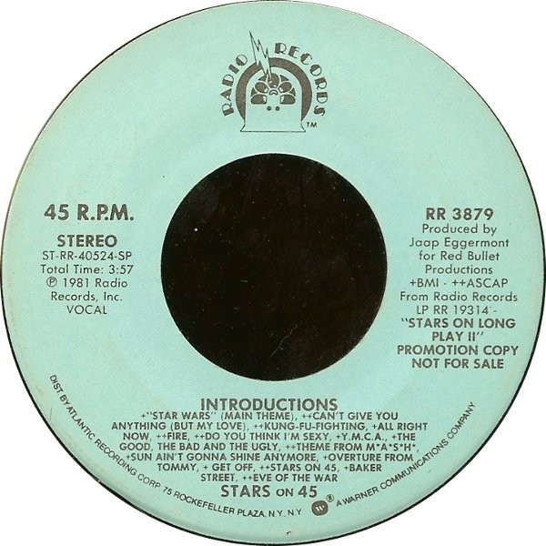 Stars On 45 - Introductions (7") (Near Mint (NM or M-)) - 4224048639