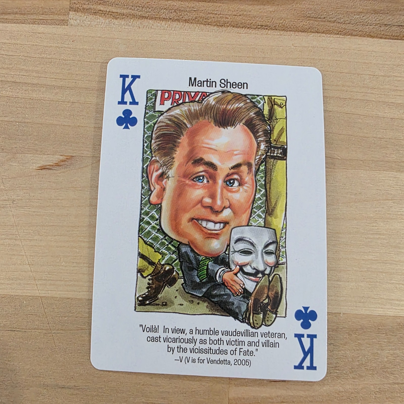 MARTIN SHEEN ~ KING of CLUBS ~ Politicards '08 - SINGLE