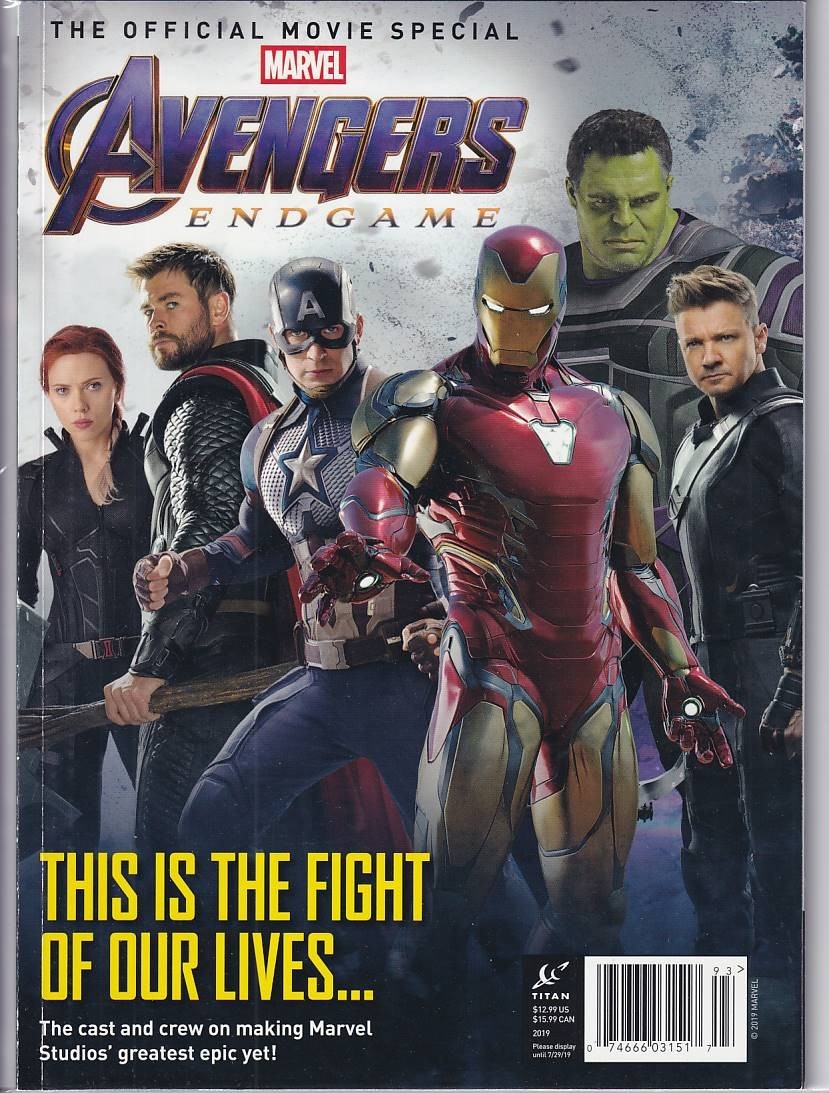 42758: TITAN COMICS AVENGERS: ENDGAME – THE OFFICIAL MOVIE SPECIAL #1 VF Grade