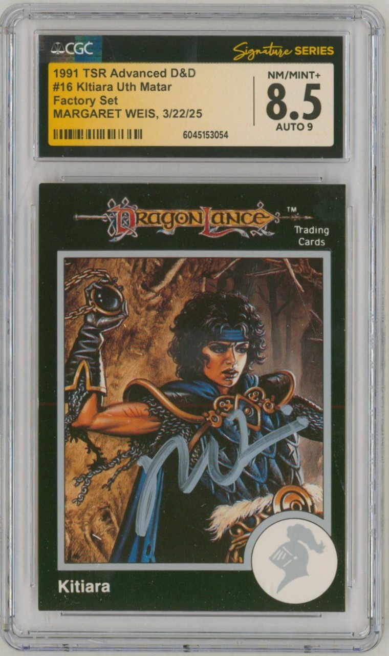 CGC SS 8.5 FIRMATO Margaret Weis '91 AD&D TSR Card Dragonlance Clyde Caldwell Art