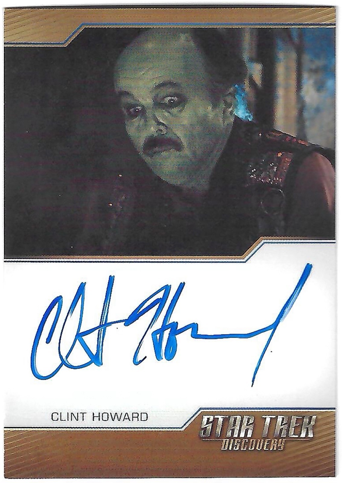 Star Trek Discovery Season 5 Clint Howard Bordered Autograph as the Orion Trader