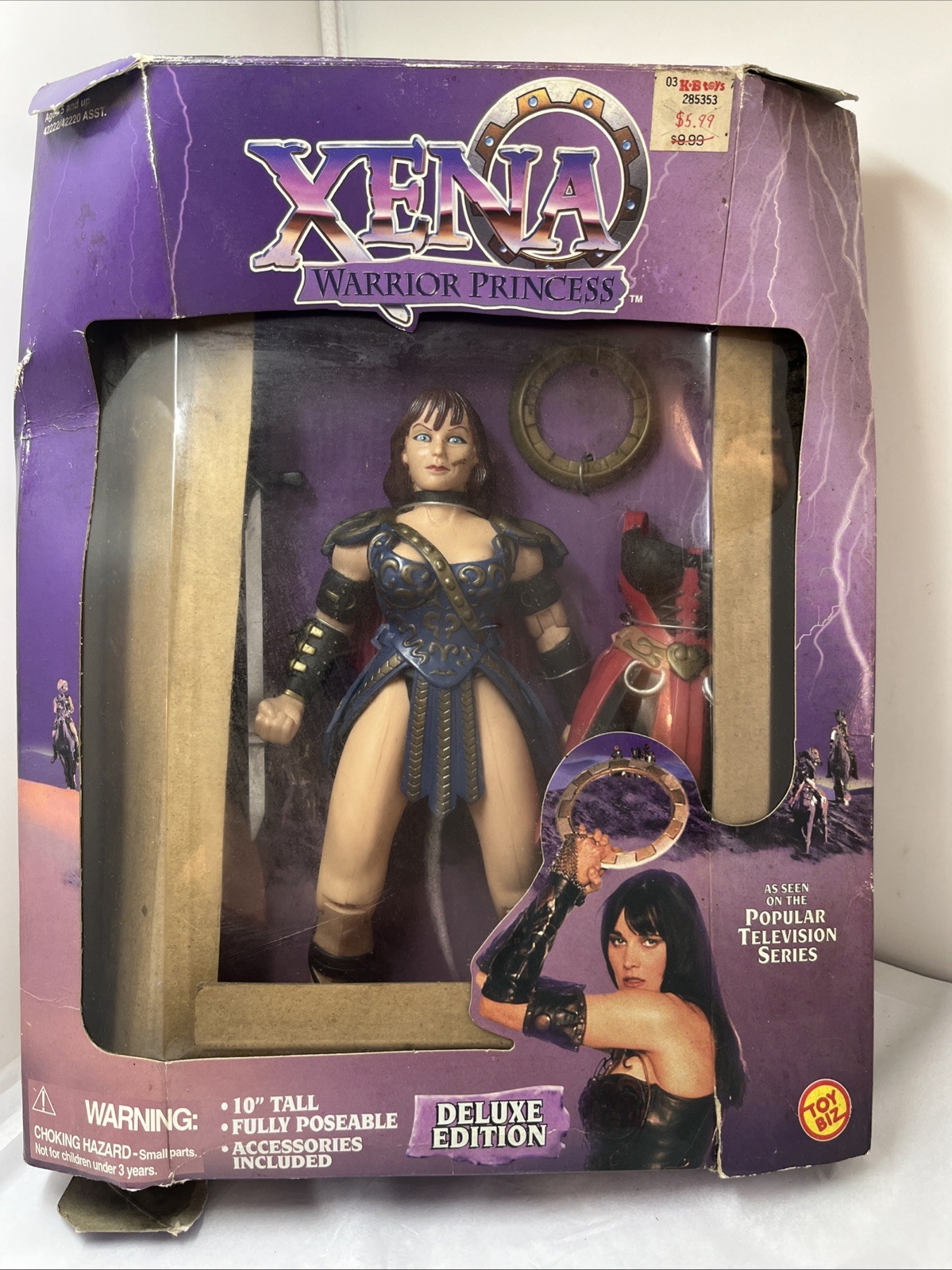 Xena Warrior Princess Deluxe Edition 10 Inch Action Figure Toy Biz 1996 Bad Box