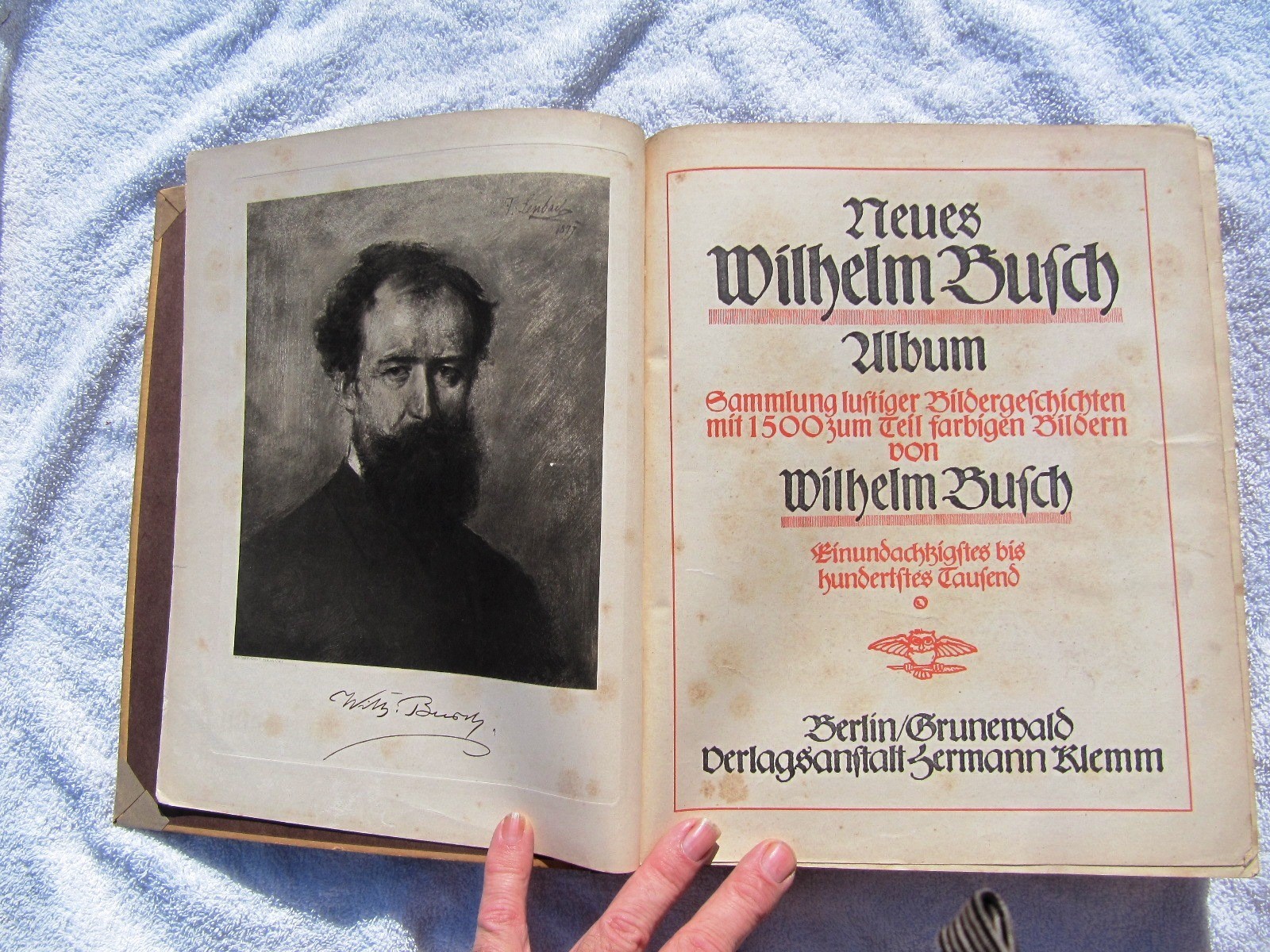 1912 GERMAN COMICS nuovo album Wilhelm Busch Pioneer graphic novel fumetti strisce