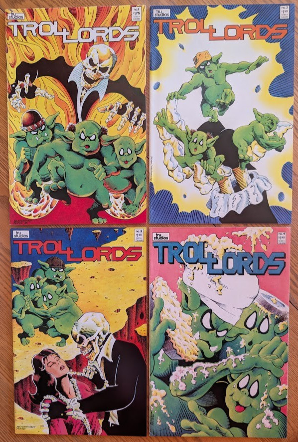 Lot of four Trollords 1 (second print), 2, 3, 4; 1986; VF