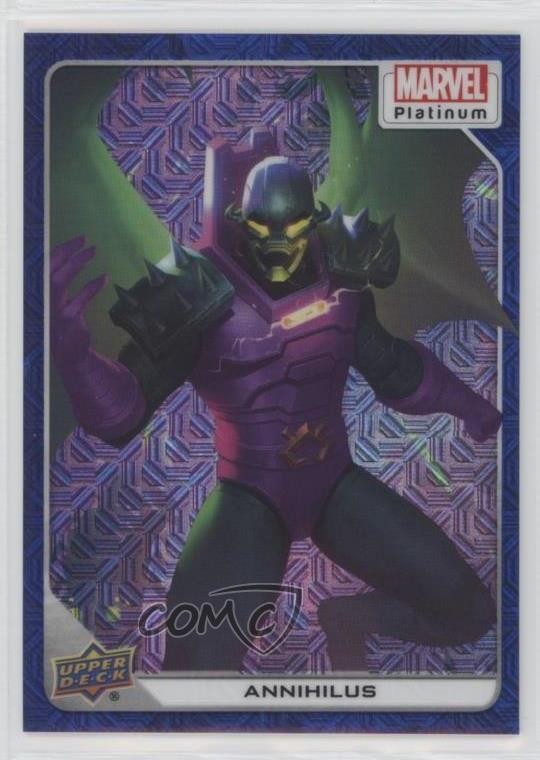 2023 Upper Deck Marvel Platinum Blue Traxx 75/499 Annihilus #77 17id