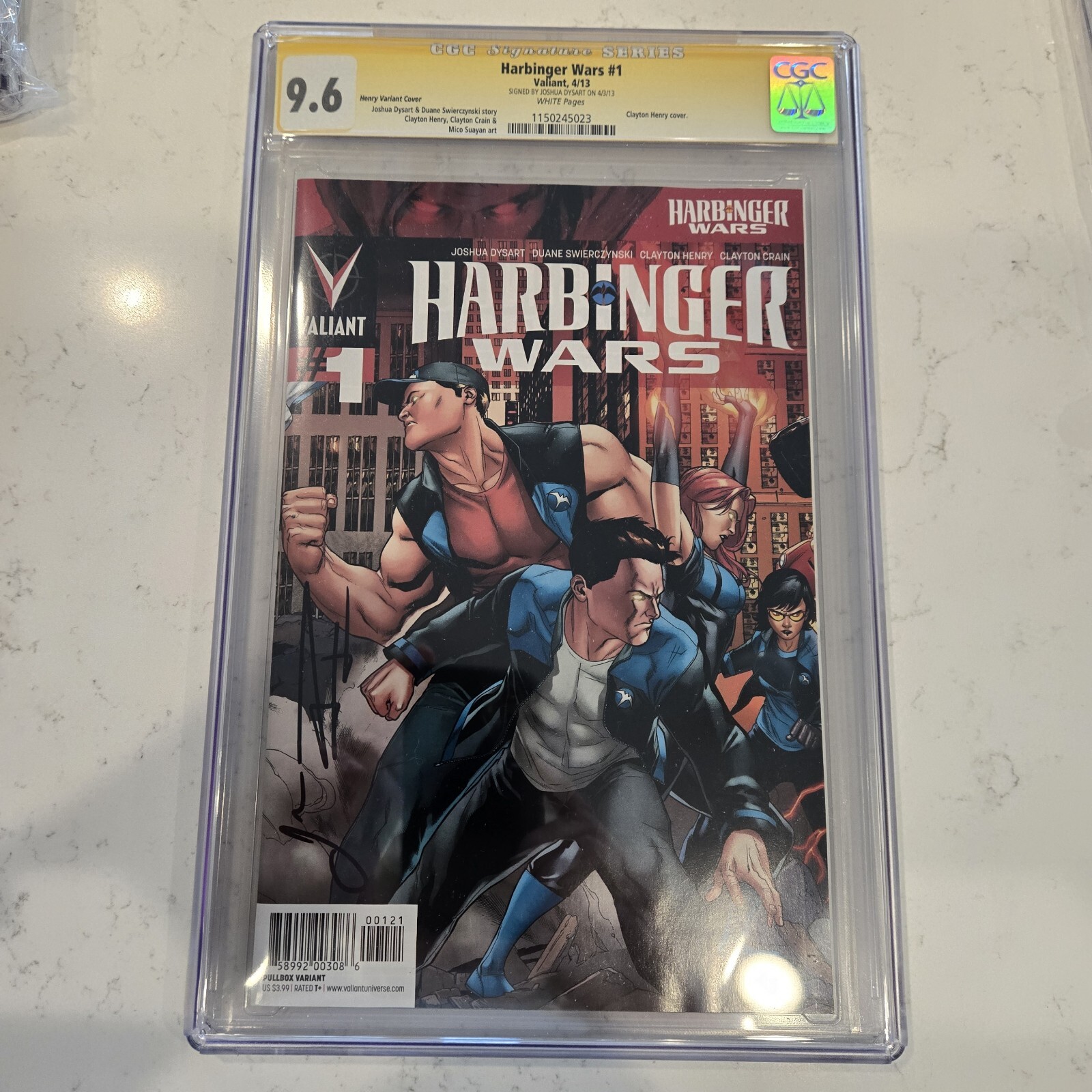 HARBINGER WARS #1 VARIANT CGC SS 9.6 signed by Dysart Only 5 exist
