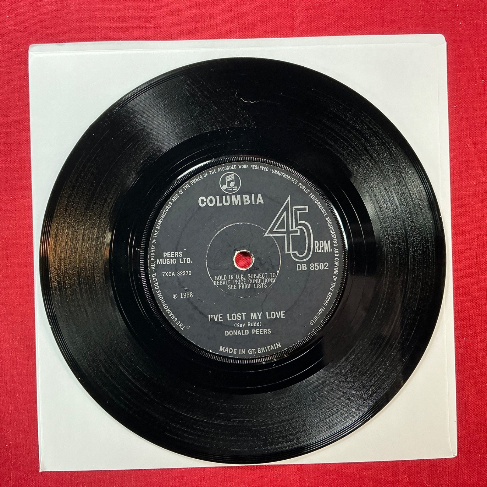 Donald Peers, I’ve Lost my Love, 7" Vinyl Single Record