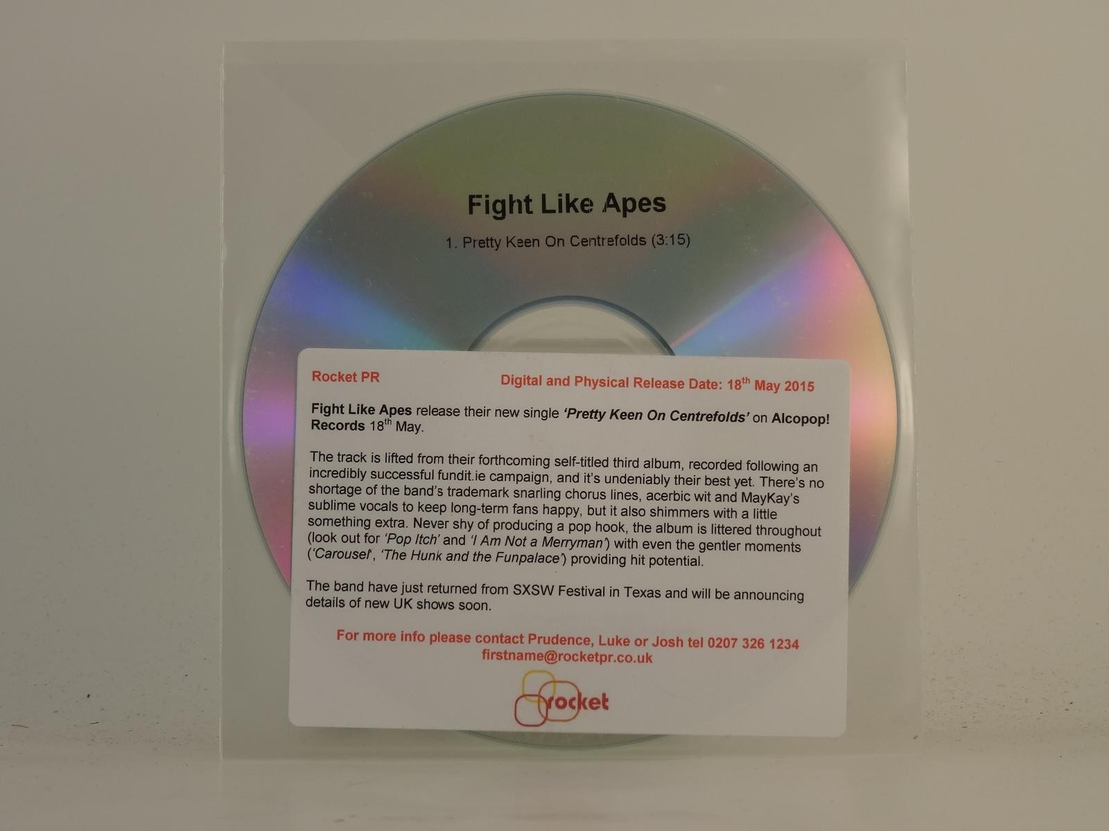 FIGHT LIKE APES PRETTY KEEN ON CENTREFOLDS (H1) 1 Track Promo CD Single includin