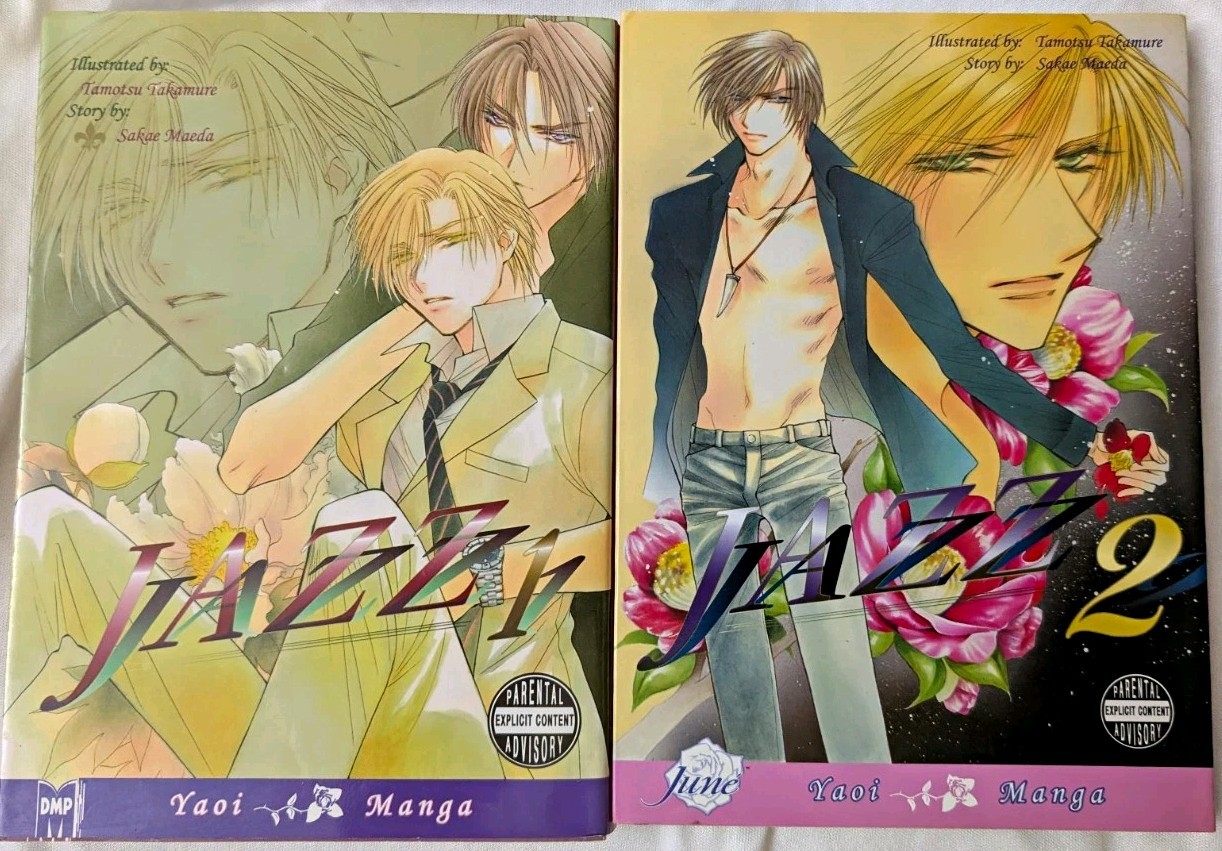Jazz Vol 1 2 Manga Lotto YaoiTamotsu Takamure Sakae Maeda DMP June Eng Raro Fuori Produzione 