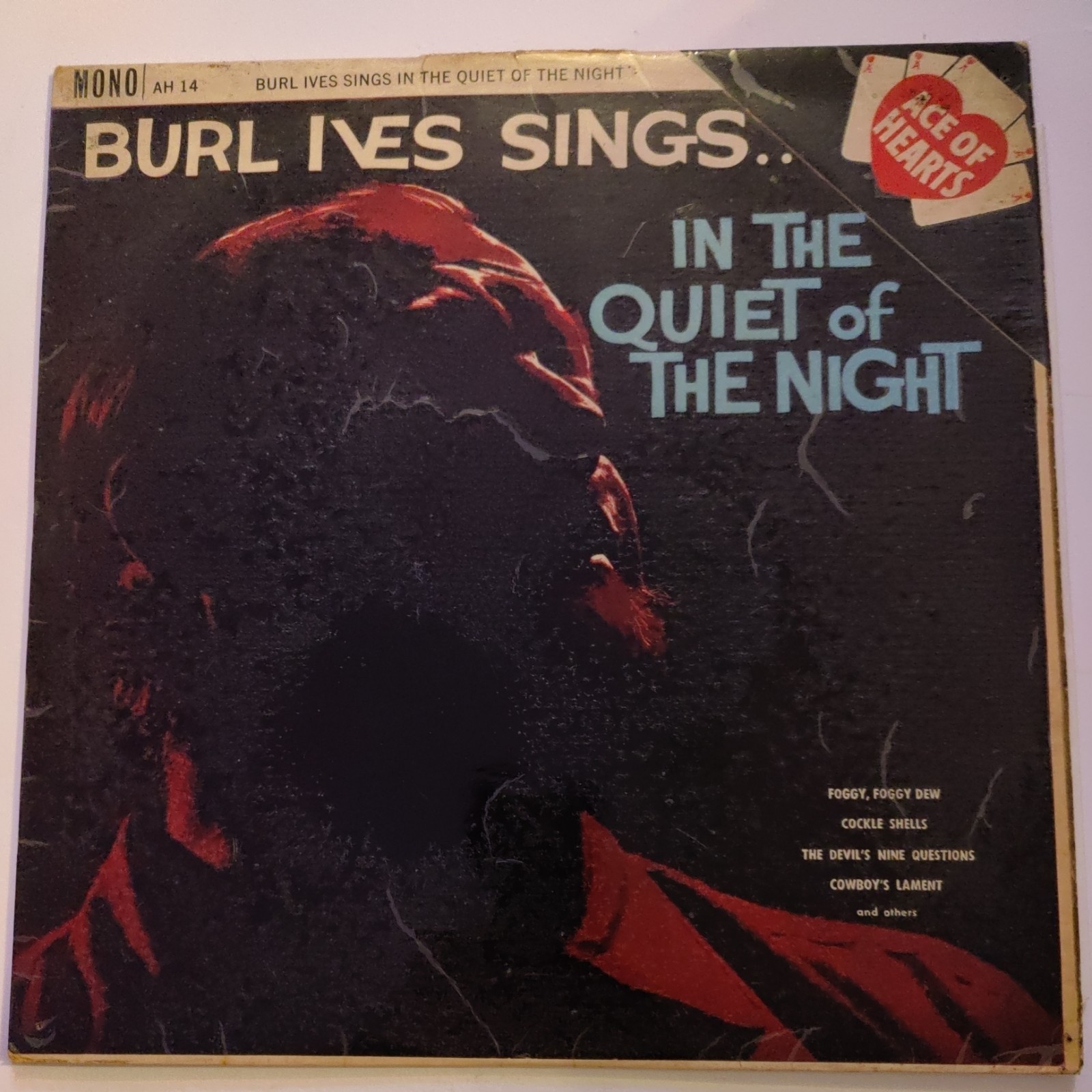 Burl Ives Sings In The Quiet Of The Night Vinyl LP Album.1956 Ace Of Hearts AH14