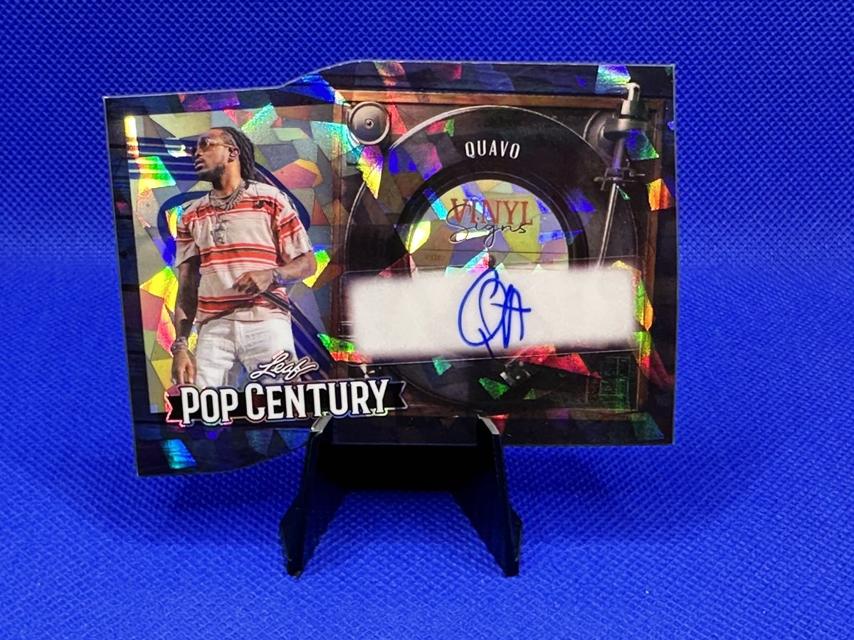 2026 Foglia Metallo Pop Century Quavo Vinile Insegne Auto Cristallo Blu #’d/5 Rapper