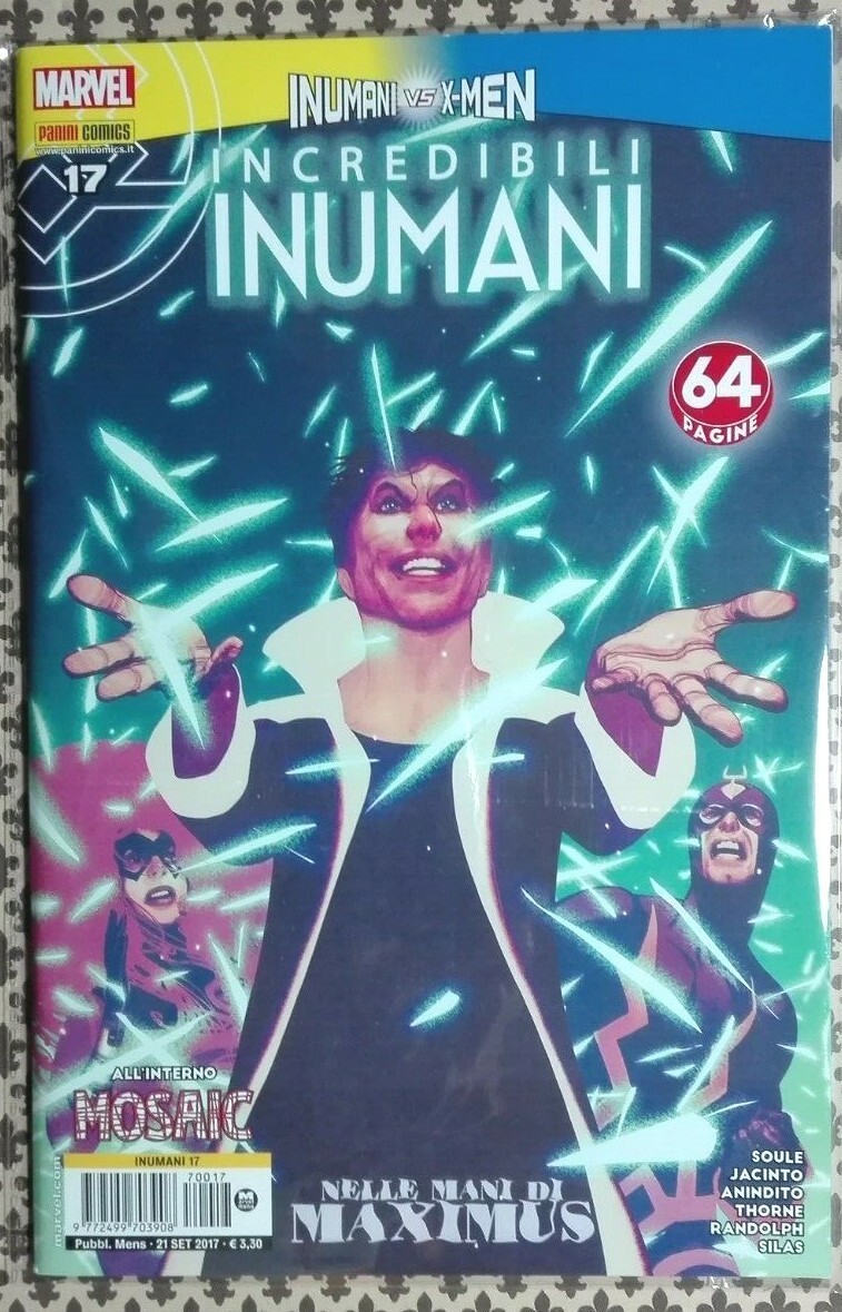 FUMETTO MARVEL INCREDIBILI INUMANI-MAXIMUS N.17-NEW-EDICOLA-RIF.622/BIS