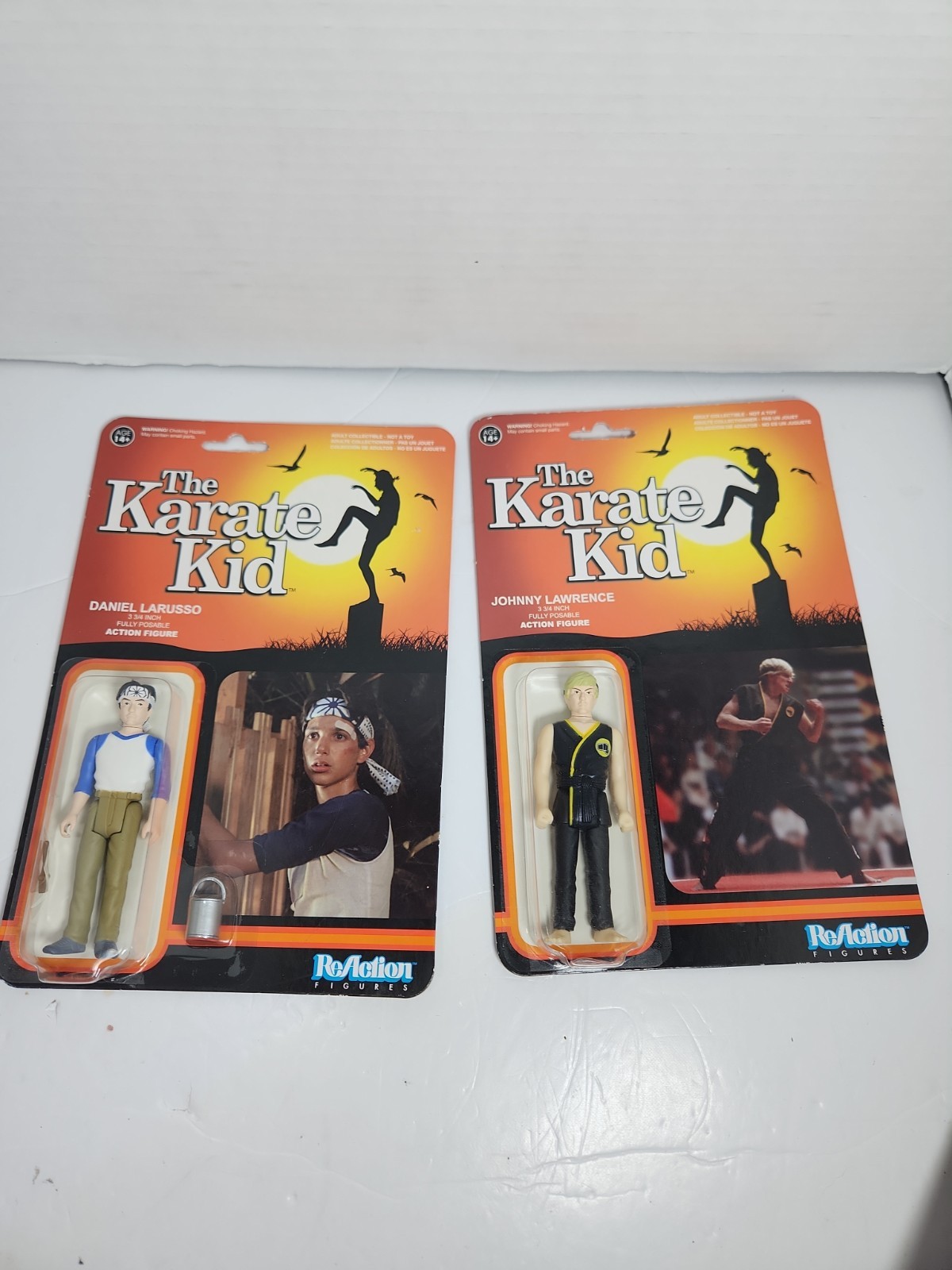 The Karate Kid ReAction Figures Daniel Larusso and Johnny Lawrence Unpunched