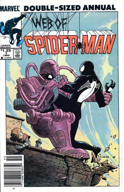 Web of Spider-Man Annuale 1N FN 6.0 1985 Immagine Stock