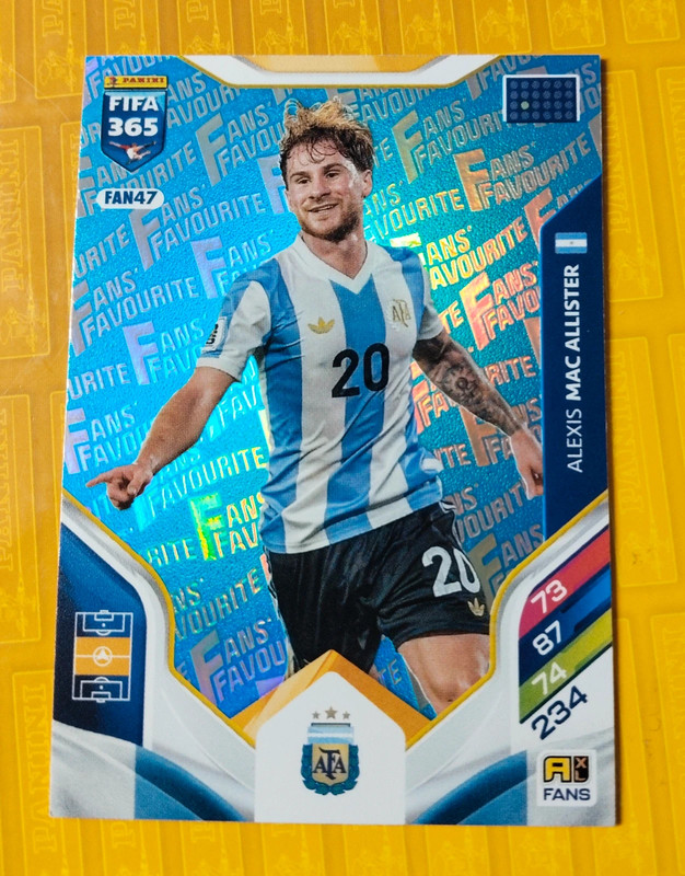 Figurine Calciatori Panini Adrenalyn XL Fifa 365 Alexis Mac Allistet Argentina perfetta