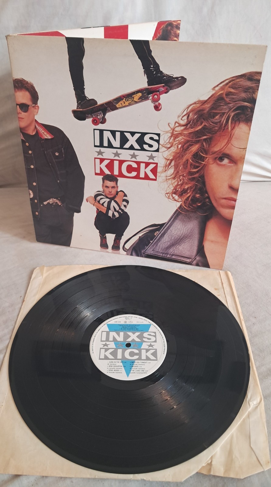 INXS ~ Kick G/fold UK LP 1987 A2/B2 MT  MERH114 VG/VG+  See pics