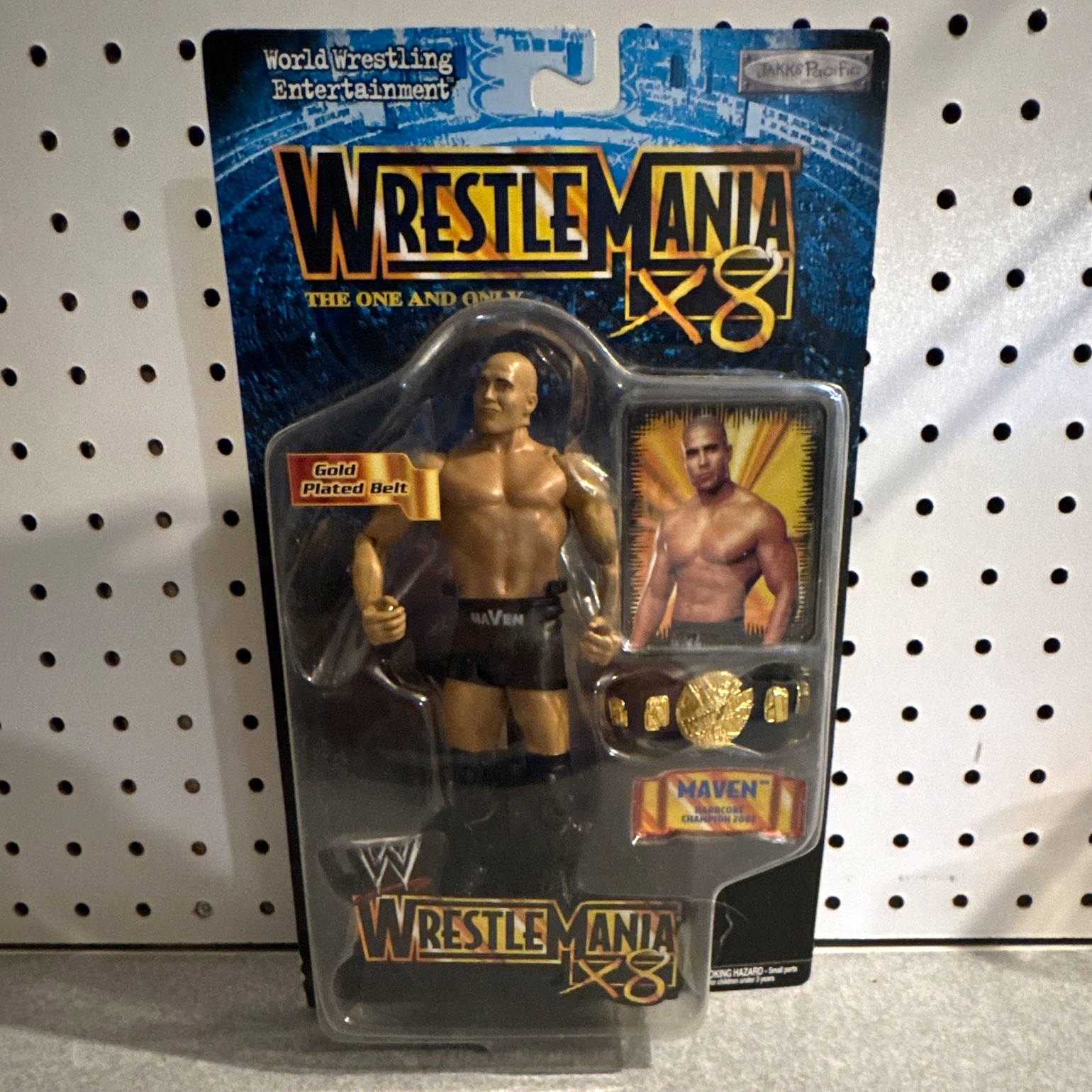 Modellino JAKKS Pacific WWE WrestleMania XIX Maven con cintura placcata oro