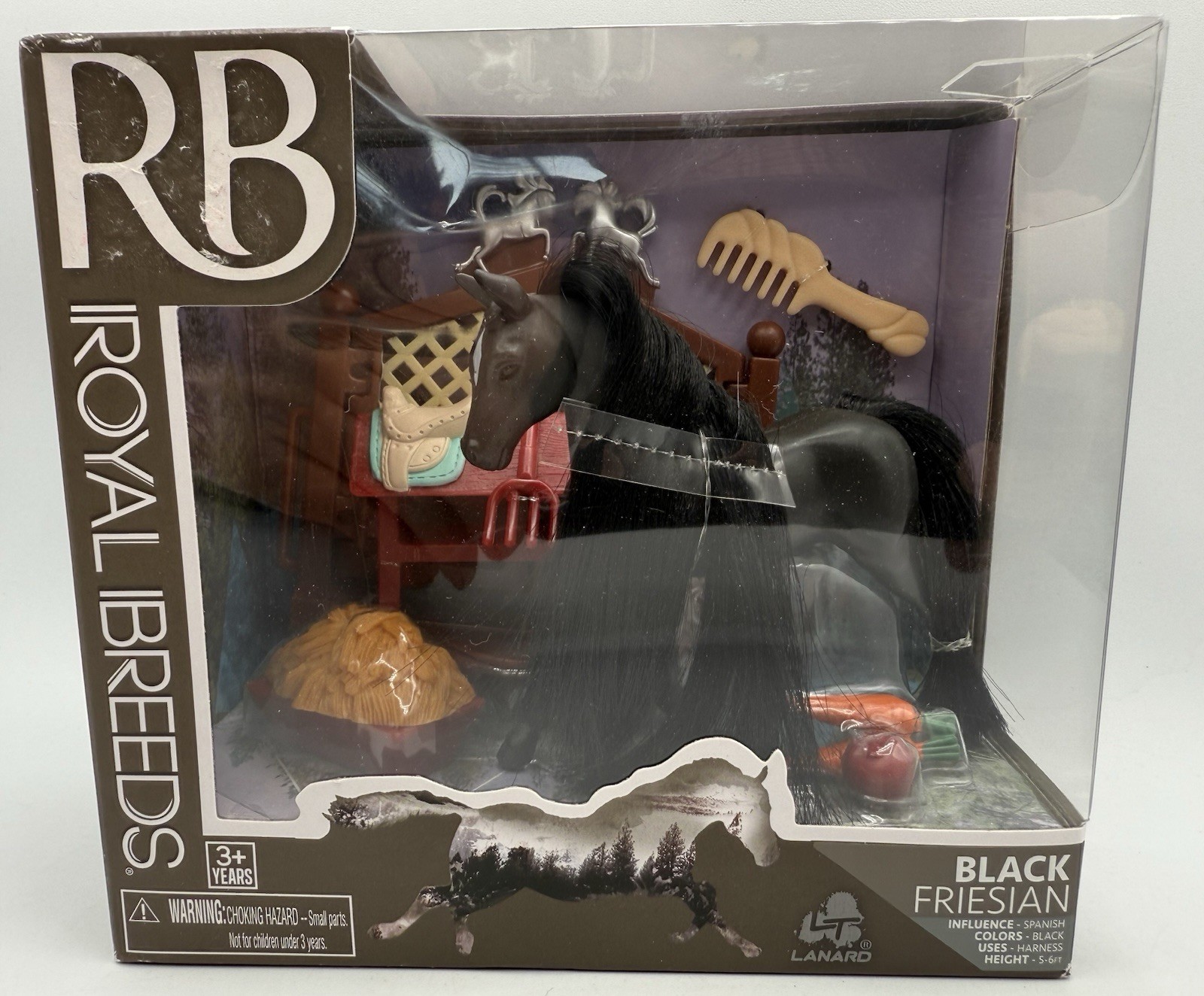 Royal Breeds Cavalli Frisoni Neri 85105 Play Set Ed Extra Lanard Giocattoli Nuovo