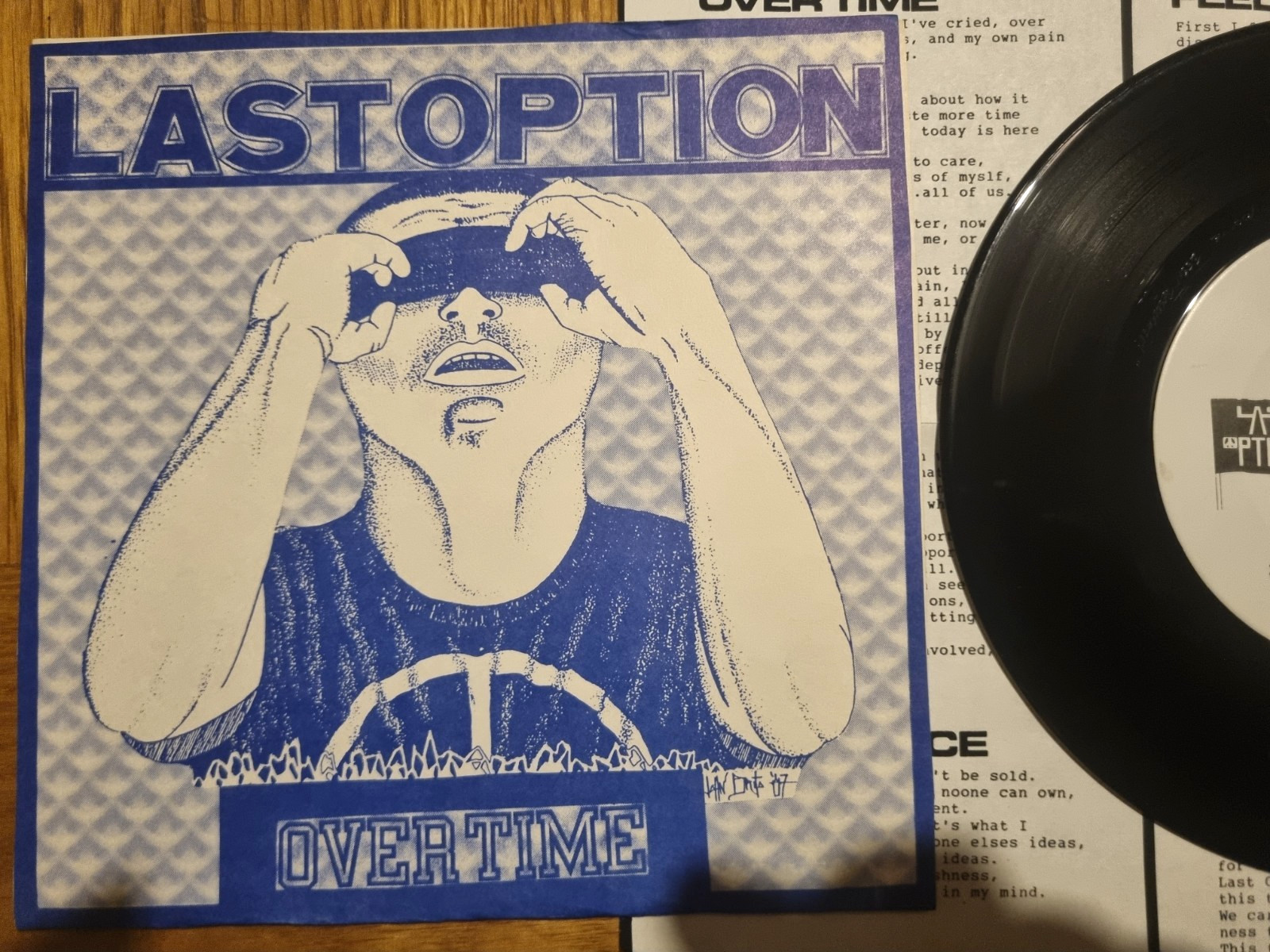 LAST OPTION – Over Time 1988 Soul Force Records US Pressing 7” PUNK KBD