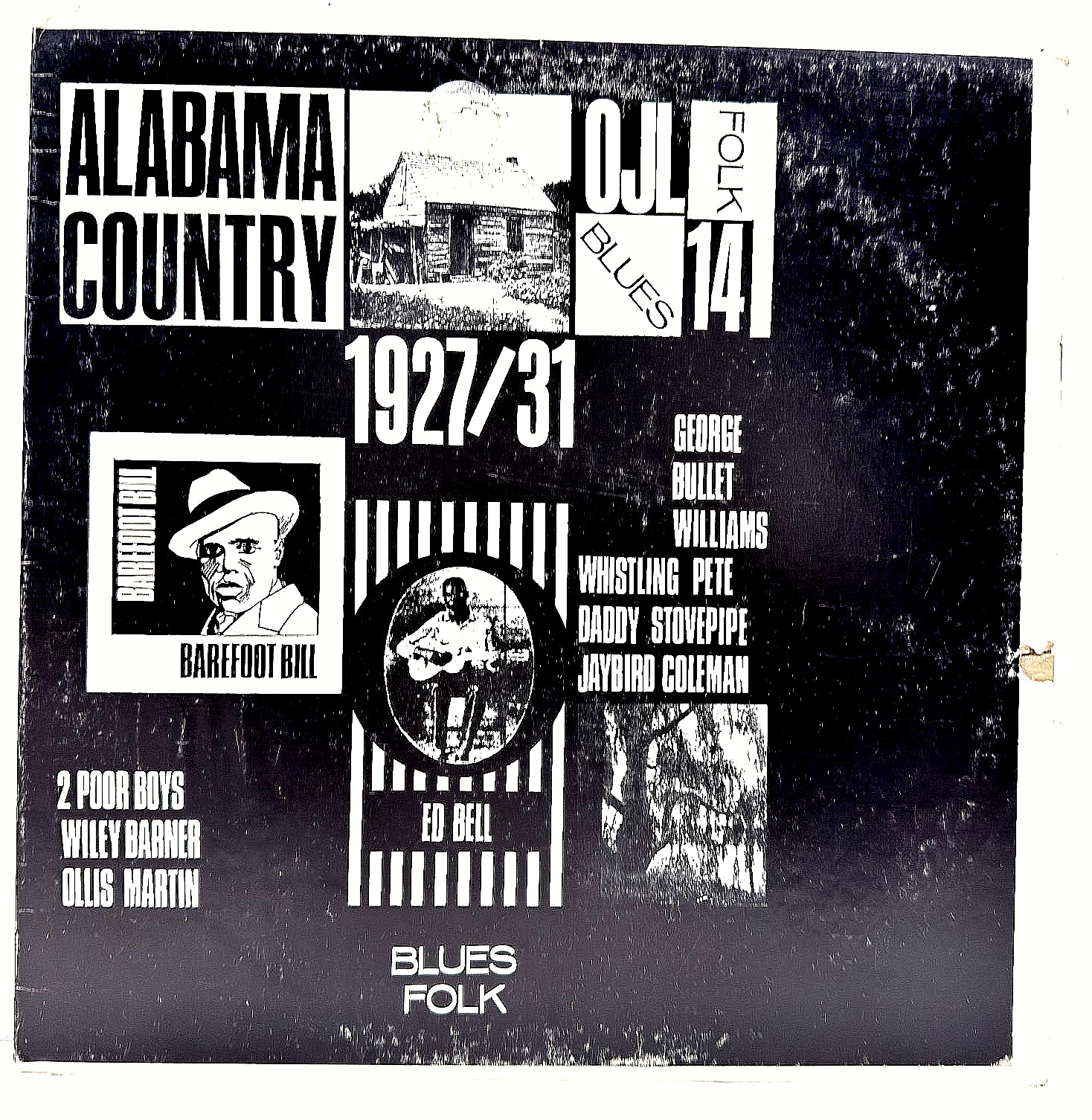 Alabama Country 1927-31 1967 Vinyl Origin Jazz Library OJL-14 Rare Folk Blues LP