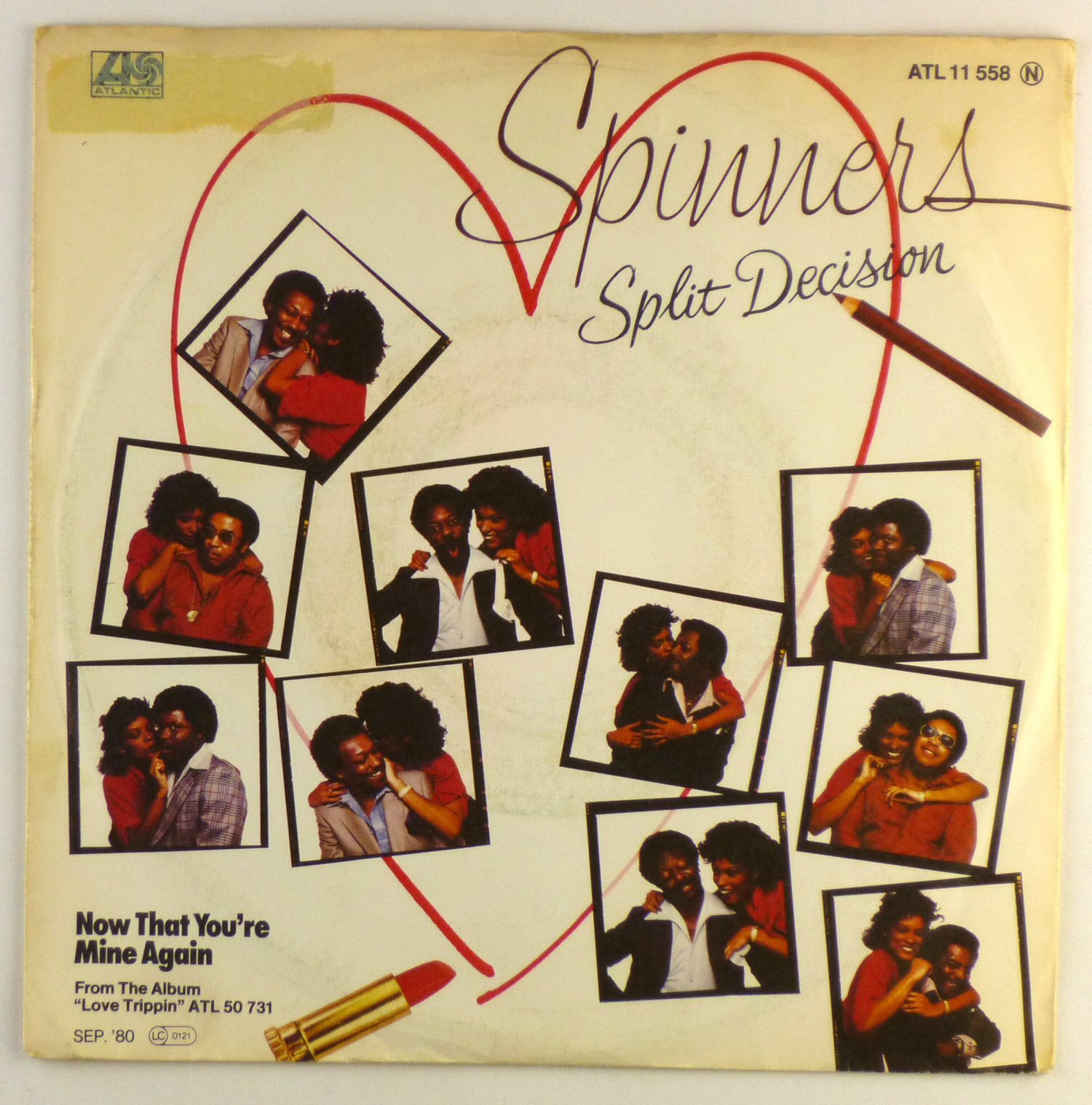 7" Single - Spinners - Split Decision / Now That You're Mine Again - S1279