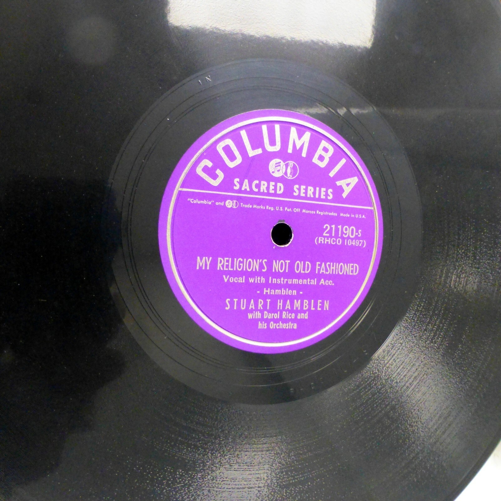 Stuart Hamblen COUNTRY Gospel 78 MY RELIGION'S NOT OLD FASHIONED Columbia g1221