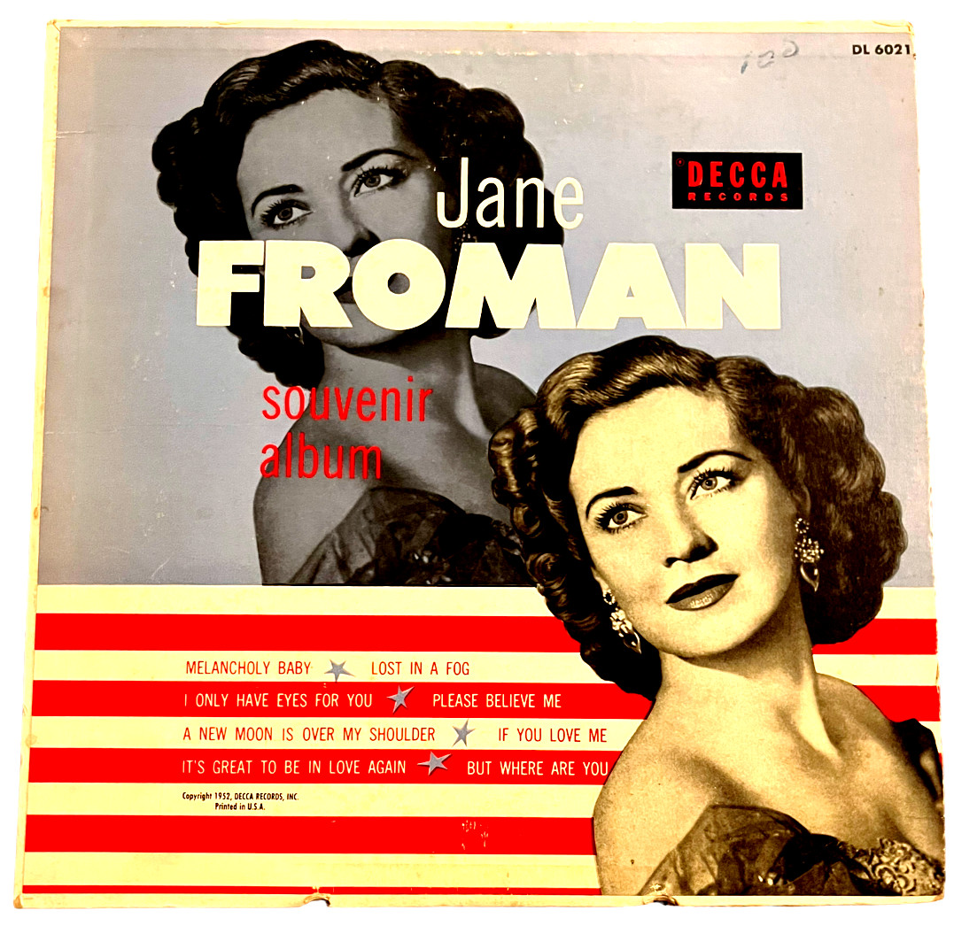 Jane Froman - Souvenir Album - Decca Record DL 6021 - 12" 33rpm Record / Vinyl