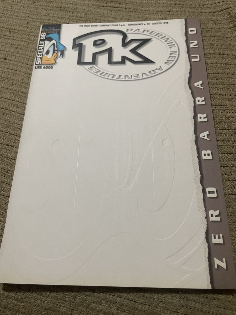 PK Speciale 98 PK Paperinik New Adventures Zero barra uno Rare DISNEY Magazines